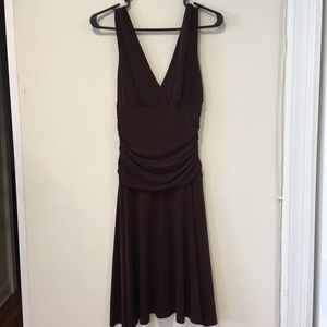 Brown drop waist dress